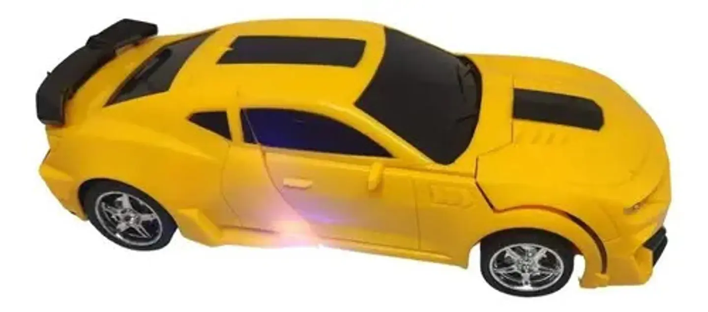 Carro Control Amarillo Robot Sonido Luces Transformers Jugue 5