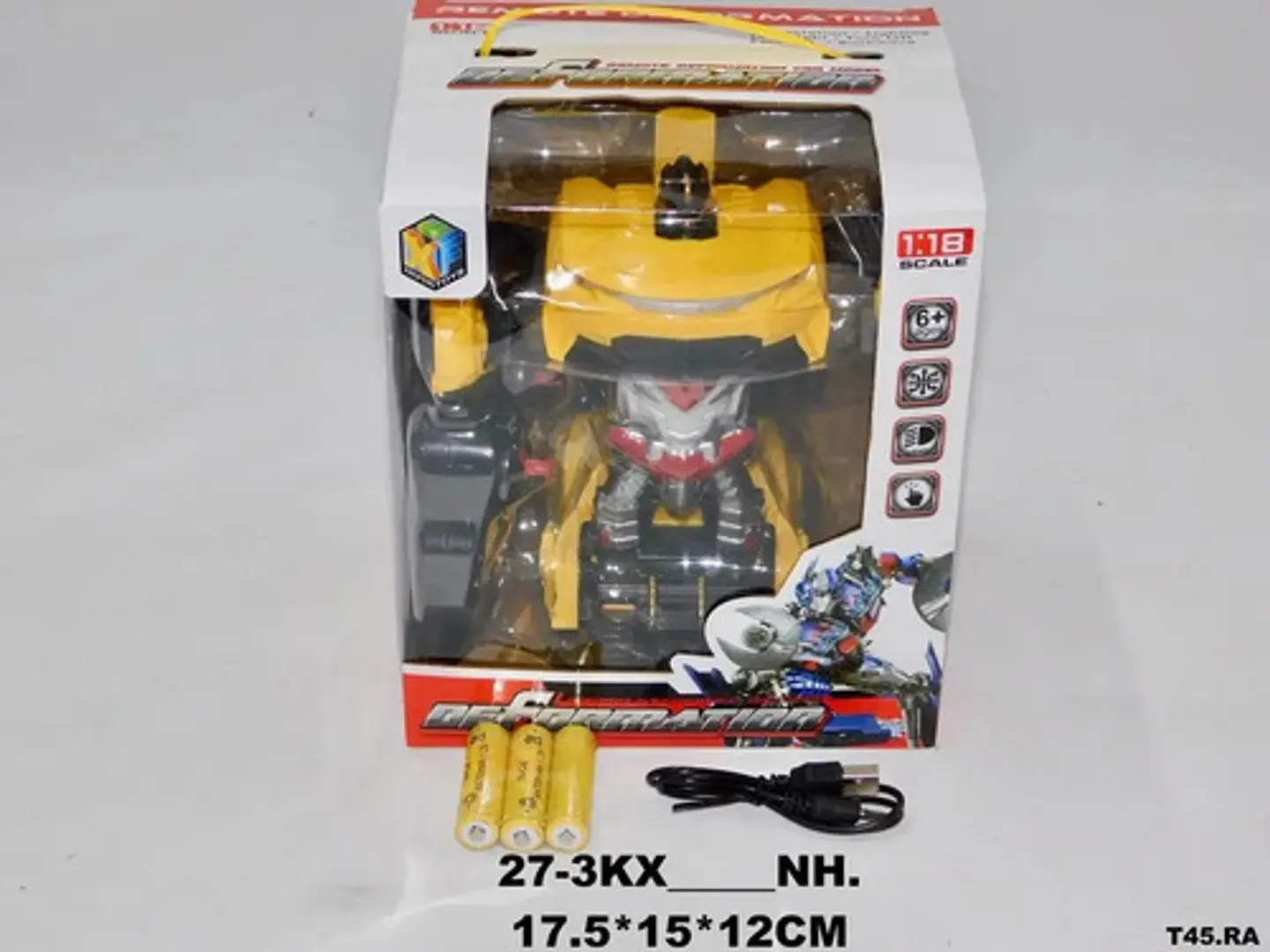 Carro Control Amarillo Robot Sonido Luces Transformers Jugue 9