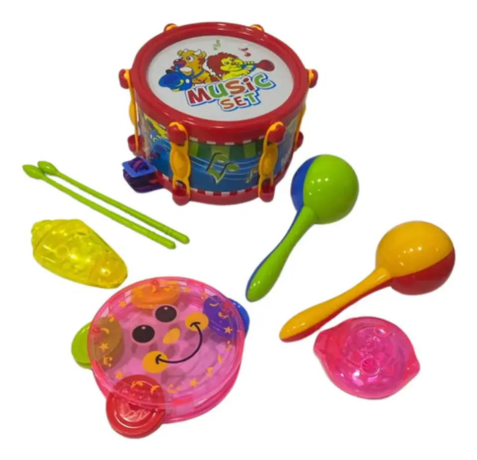 Instrumentos Musicales Para La Novena Navideña Tambor Juguet 2