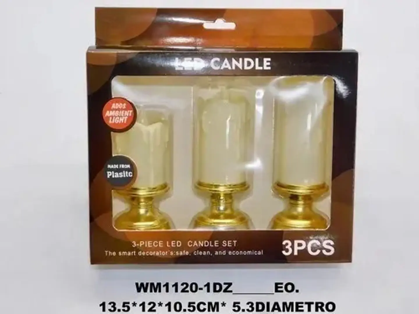 Vela Luz Luces X3 Und Velón Pila Altar Decoracion Religuioso 2