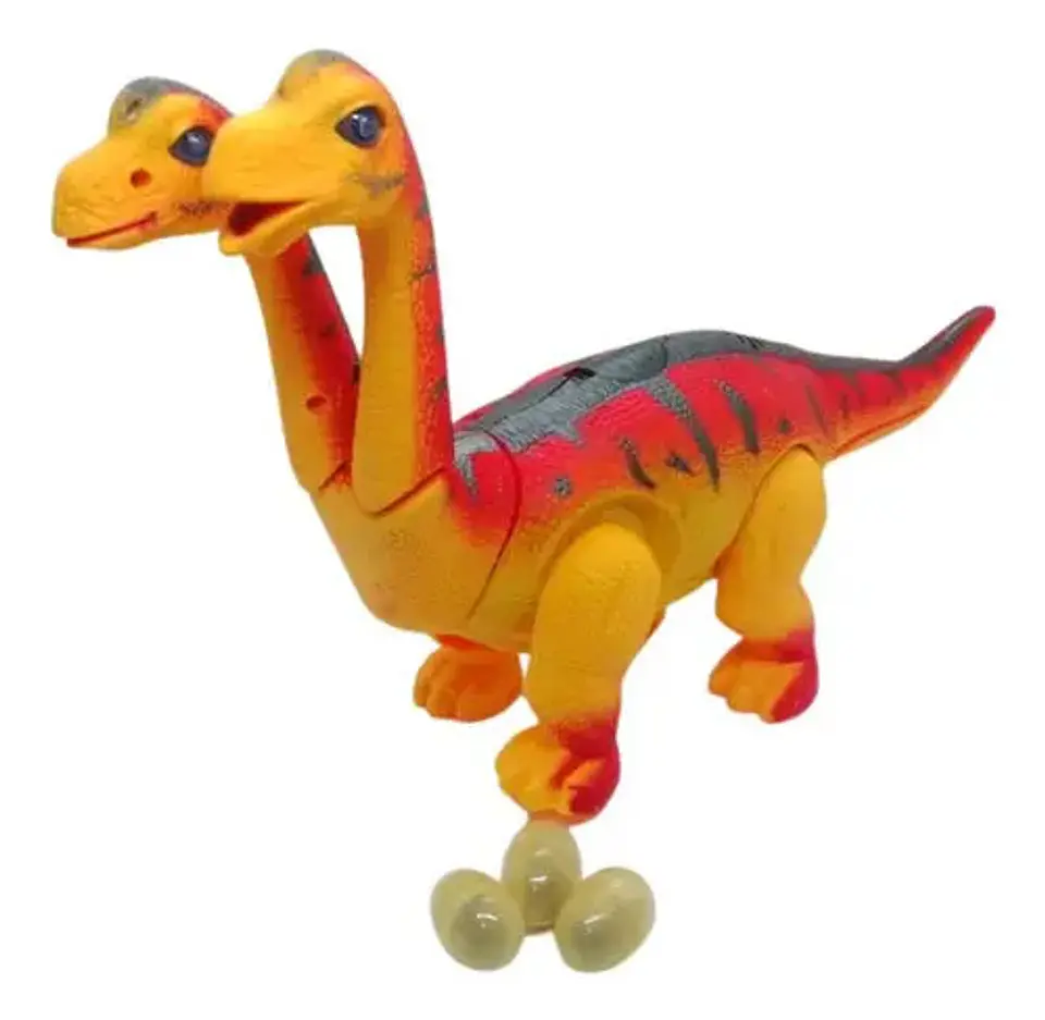 Dinosaurio Pone Huevos 40cm 2 Cabezas Sonido Luz  Rex 666-5a 1