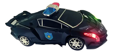 Robot Police Transformers Carro Lamborghini Juguete Luz 8997