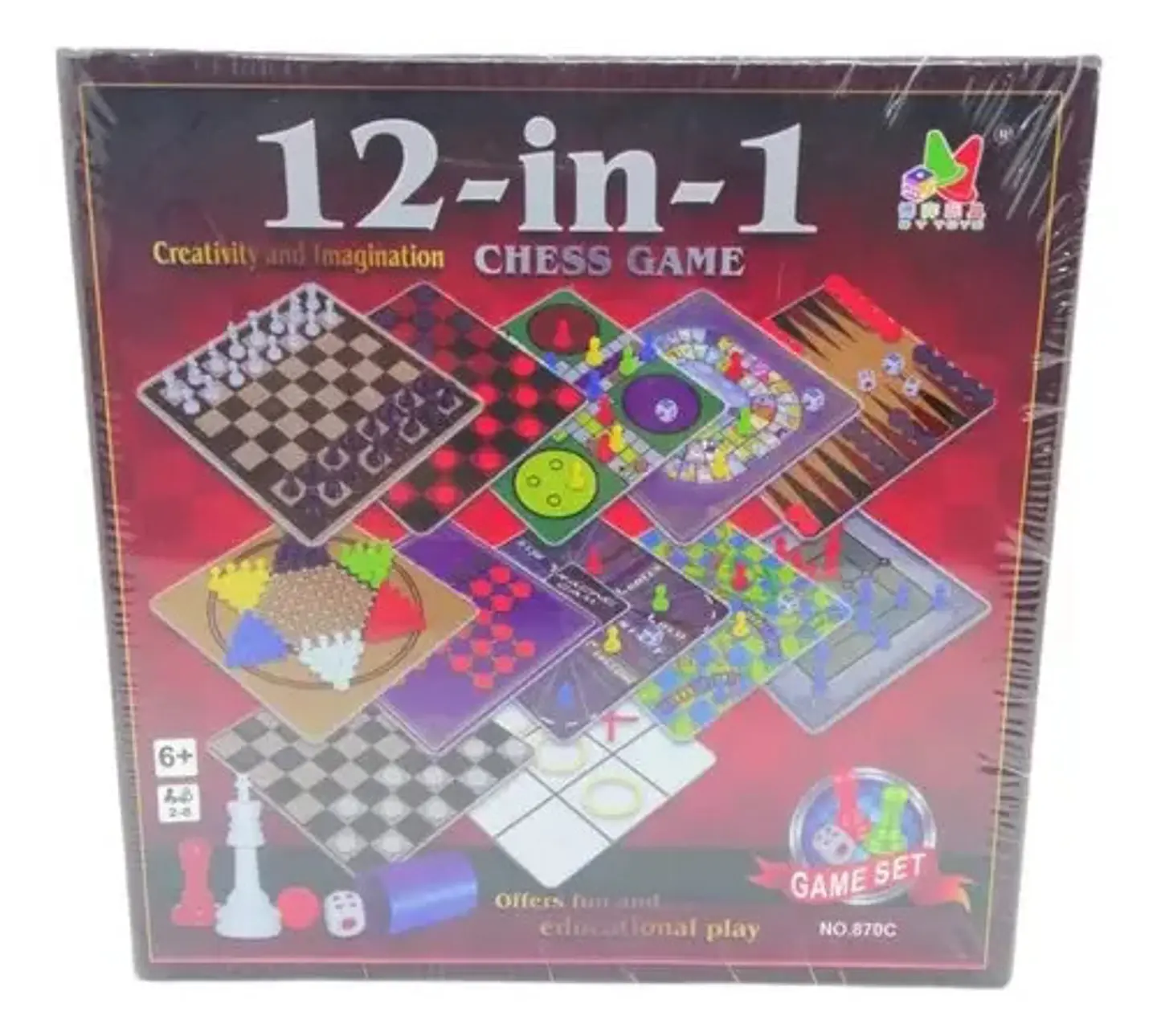 Juegos De Mesa 12 En 1 Ajedrez Parques Triqui Juguete 870c  1