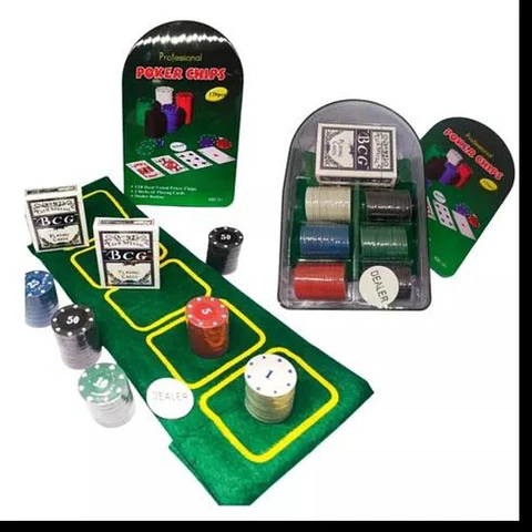 Poker 120 pcs juego de mesa  incluye cartas fichas adultos