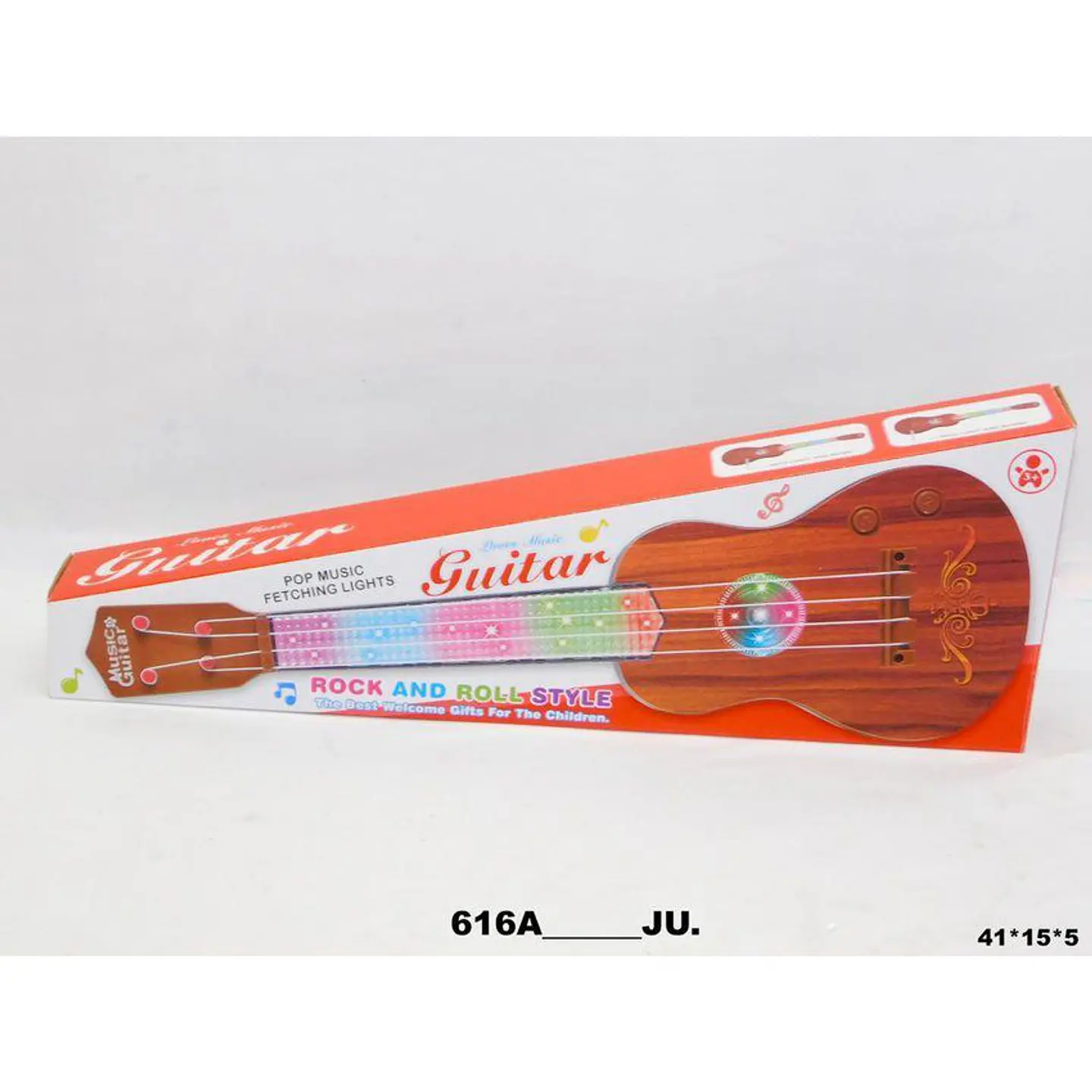 Guitarra juguete luces sonido niños regalo instrumento 3