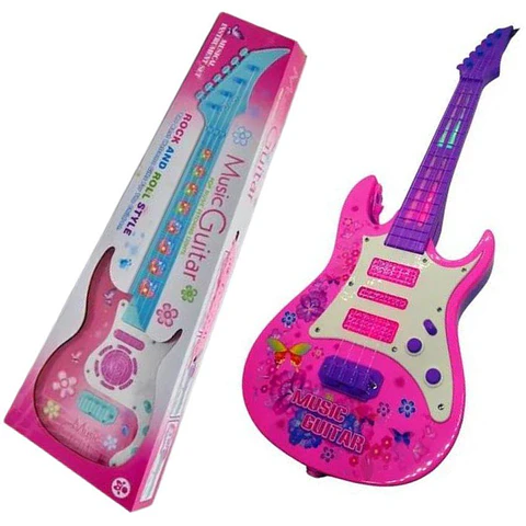 Guitarra juguete luces sonido niños regalo instrumento