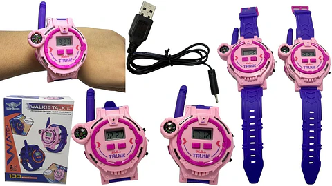 Walkie Talkie X2 Niñas Radio Juguete Comunicación Rosado