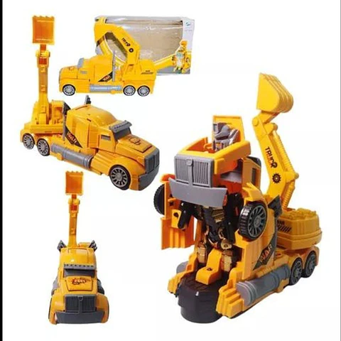 Camión constructor tractor transformable robot luces niños