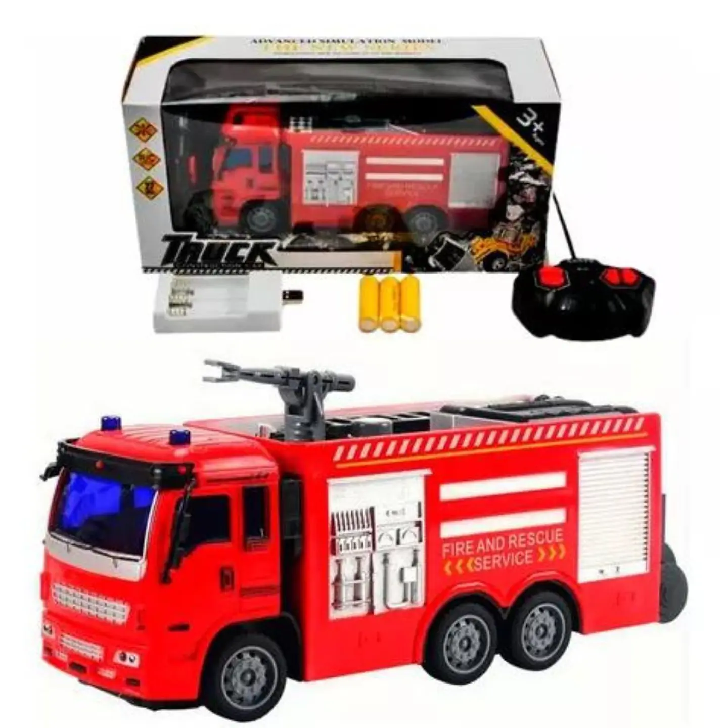Camión Bomberos Recargable Control Remoto Juguete Auto Carro 1