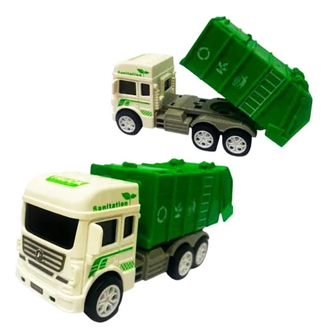 Camión De Basura Compactador De Impulsó Juguete Juego