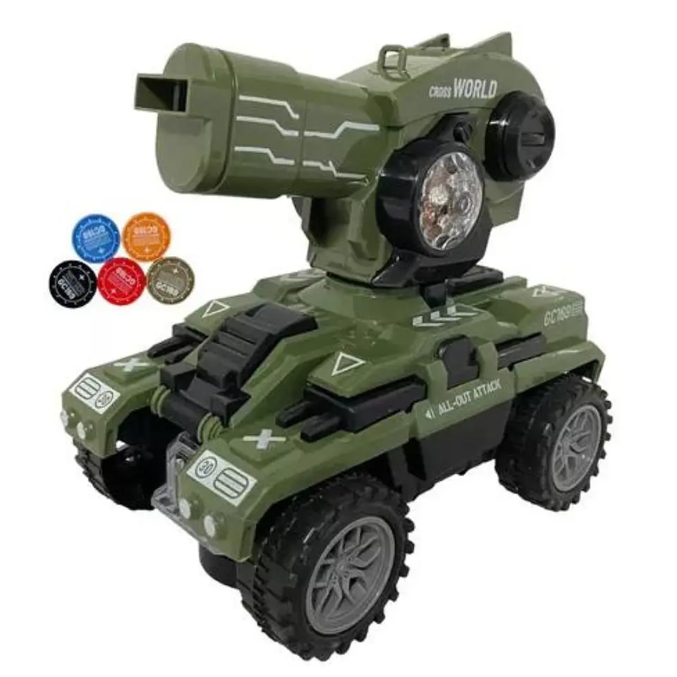 Carro Tanque Control Remoto Lanzador Música Luz Movimiento 1
