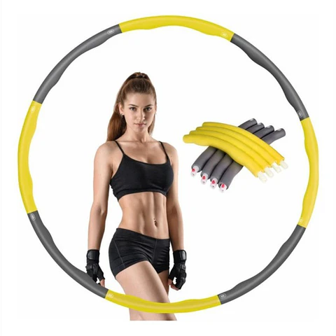 Aro hula hula deportes fitness gym desarmable amarillo