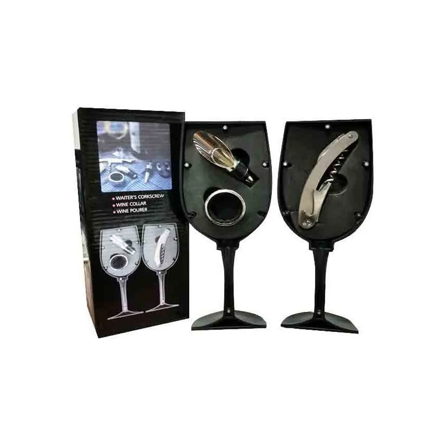 Copa sacacorchos vertedor vino anillo botellas regalo hombre 4