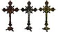 Crucifijo Pie Con Base Crucifixión Católica De Mesa Elegante - Miniatura 1