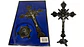 Crucifijo Pie Con Base Crucifixión Católica De Mesa Elegante - Miniatura 3
