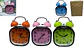 Reloj Despertado Cuadrado Con Campana Azul Rosado Naranja - Miniatura 1