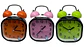 Reloj Despertado Cuadrado Con Campana Azul Rosado Naranja - Miniatura 3