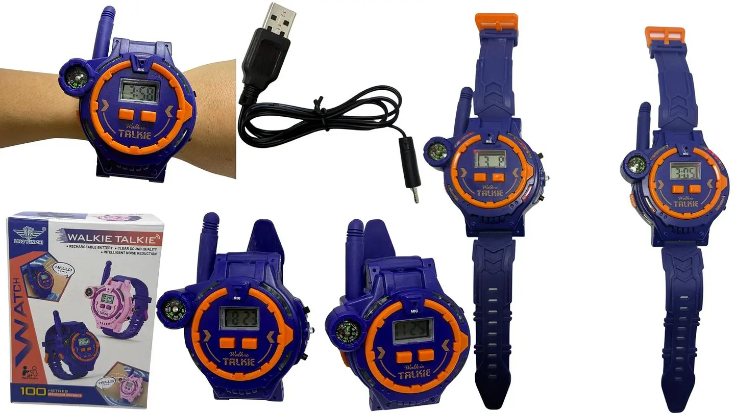 Walkie Talkie X2 Pcs Radio Juguete Comunicación Jueguete Azul 2