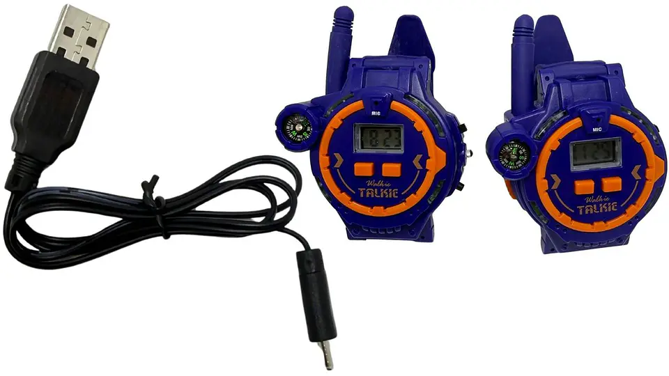 Walkie Talkie X2 Pcs Radio Juguete Comunicación Jueguete Azul 3