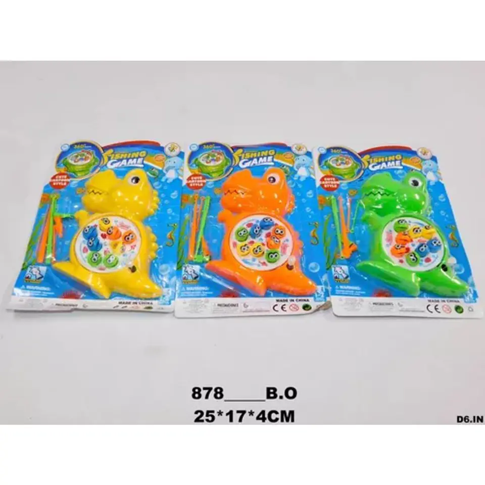 Juego de pesca iman juguete giratorio infantil pez cocodrilo 3