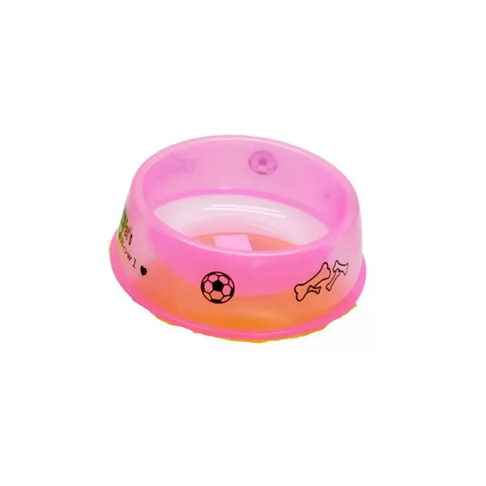 Plato para mascotas comida perro comedero bebedero regalo rosado 1