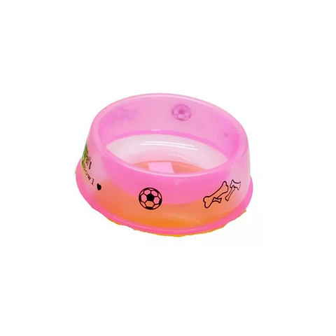 Plato para perros comedero y bebedero rosado
