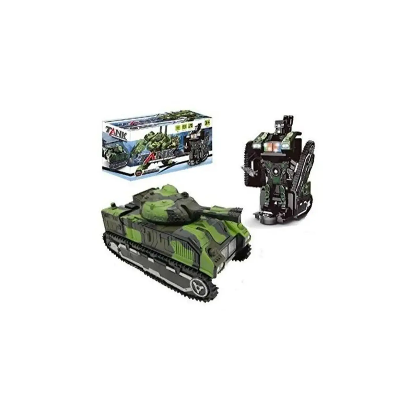Tanque militar carro transformers luces sonido regalo niños 2