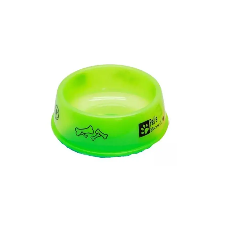 Plato para mascotas comida perro comedero bebedero regalo verde 1