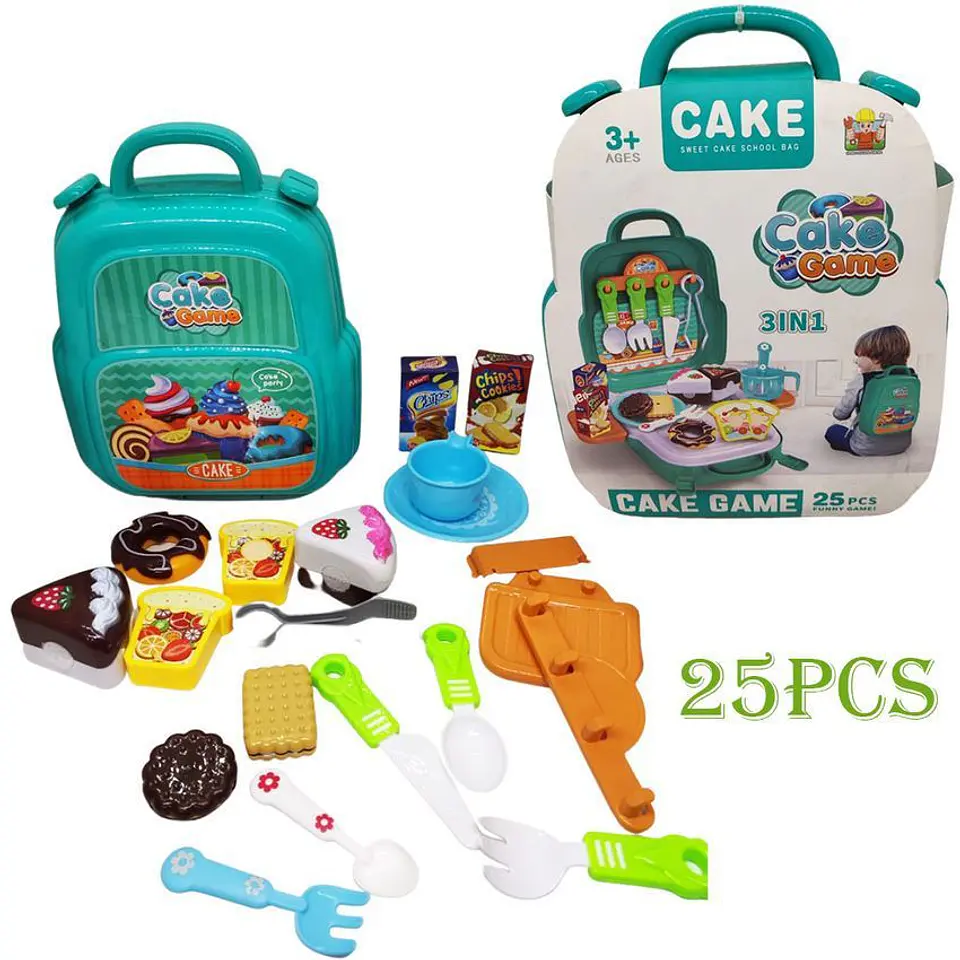 Cocina pasteles maleta comidas rápidas juguete lonchera 1