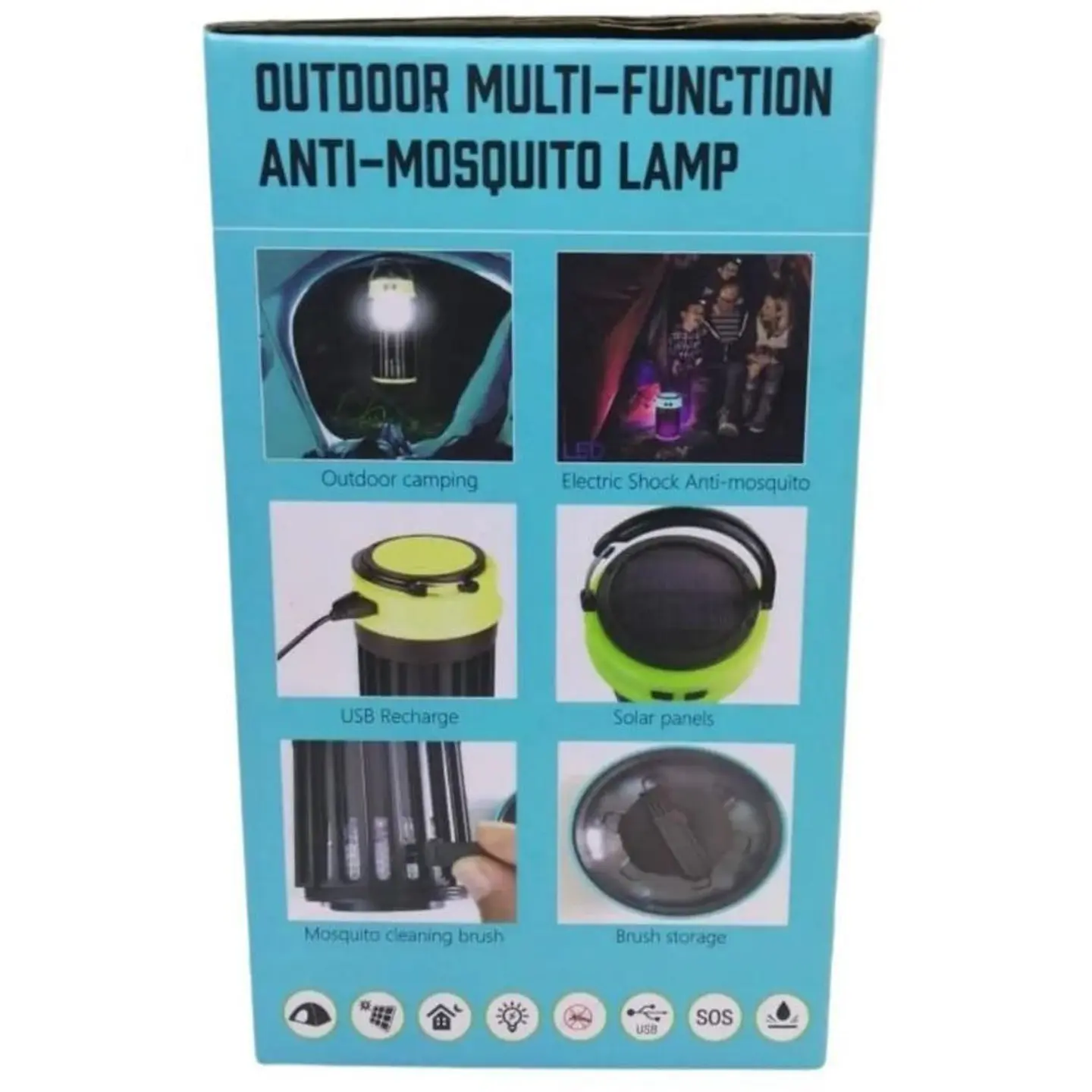 Moscos lámpara solar recargable usb mata insectos 3 en 1 4