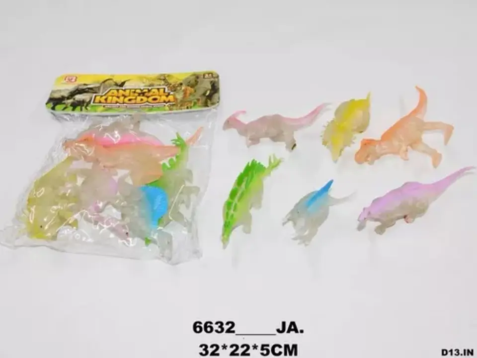 Juguetes Dinosaurios Luminosos Fluorescentes Pequeños 6und 2