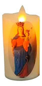 Vela Funcion De Pila Altar Luz  Led 7x5cm Velas Wm1003a  - Miniatura 1