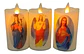 Vela Funcion De Pila Altar Luz  Led 7x5cm Velas Wm1003a  - Miniatura 2
