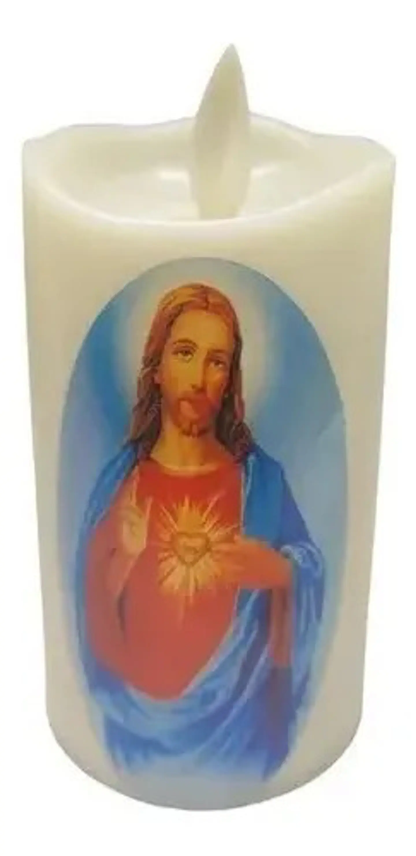 Vela Funcion De Pila Altar Luz  Led 7x5cm Velas Wm1003a  3