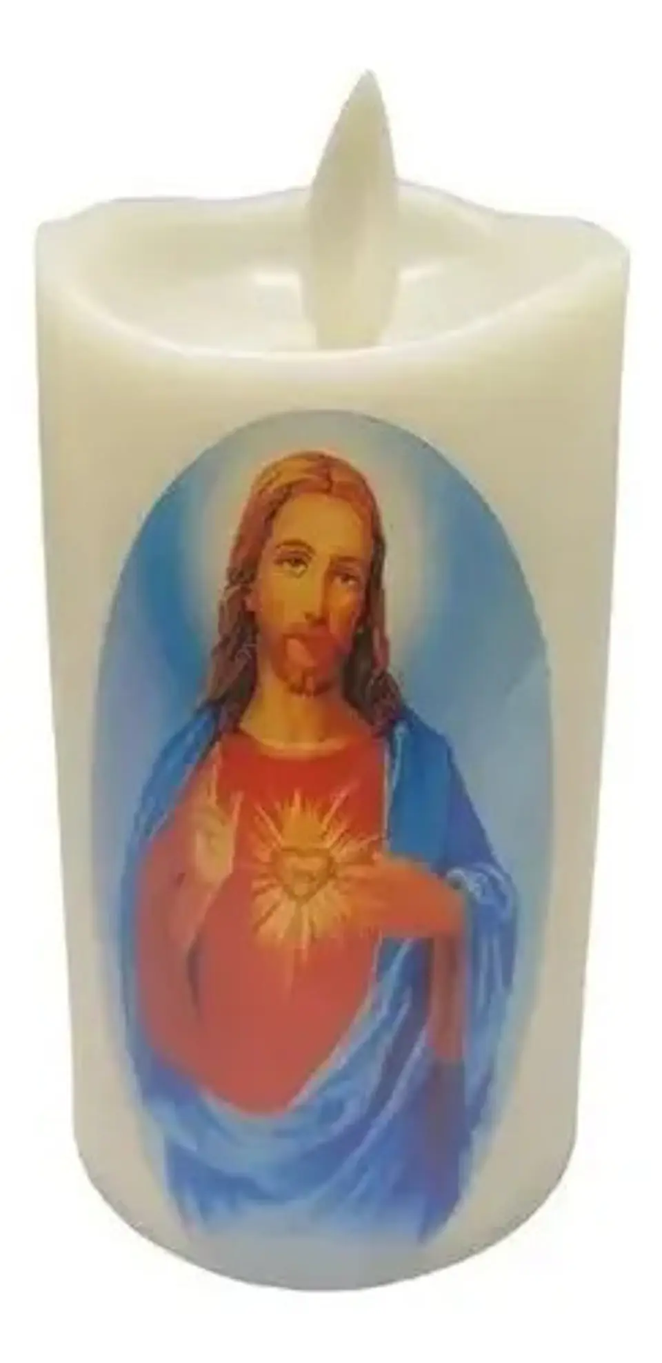 Vela Funcion De Pila Altar Luz  Led 7x5cm Velas Wm1003a  3