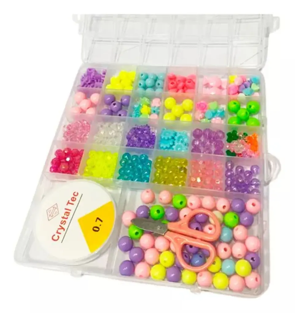 KIT Pulseras Juego Chaquiras Insumos Bisutería Cabello 2