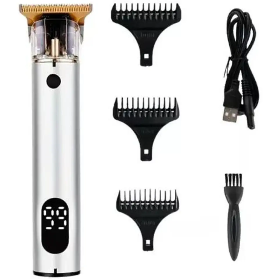 Cortadora De Cabello Afeitar Pantalla Digital Recargable 2