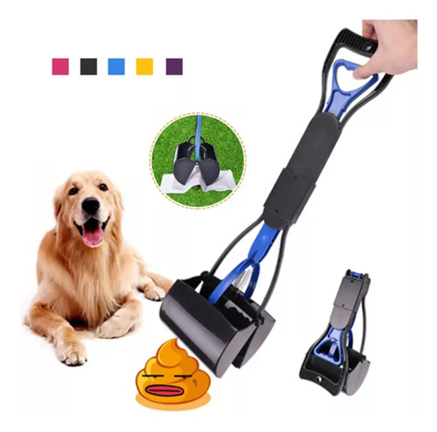 Mascotas Aseo Recogedor Excremento Popo Perro Baño Pala  2
