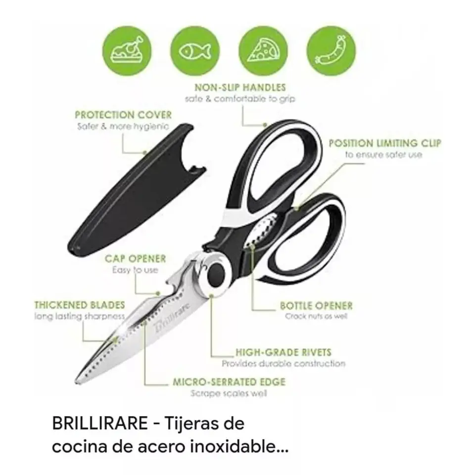 Tijeras Para Cocina Multifuncionales Acero Inoxidable Chef 2