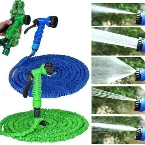 Manguera Expandible 7.5 Mts Pistola Expansible Azul Magica