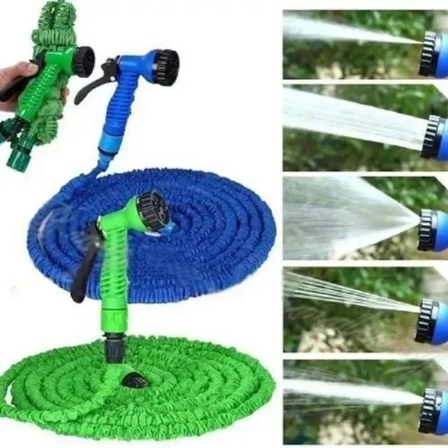 Manguera Expandible 7.5 Mts Pistola Expansible Azul Magica 1