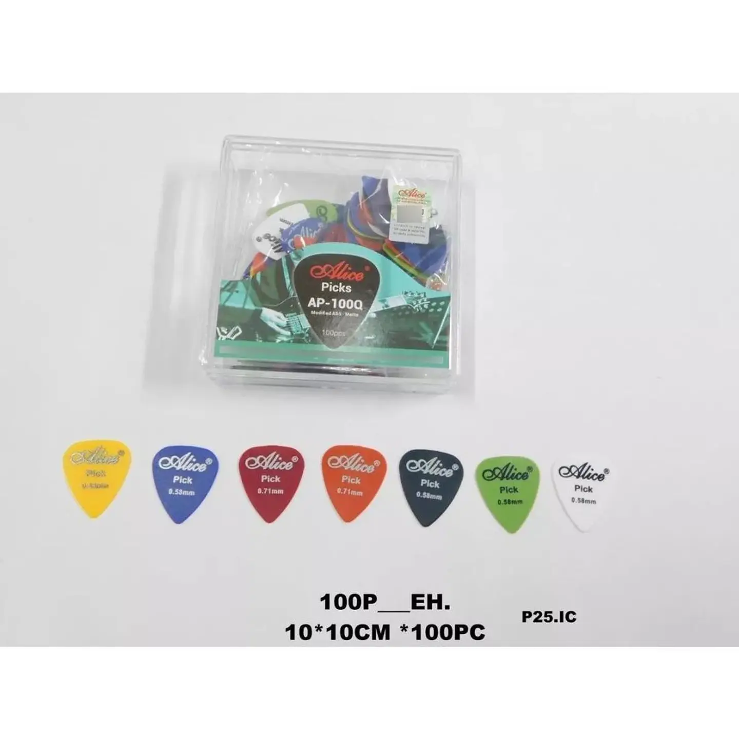 Caja X100 Plumilla Picks Guitarra Eléctrica Acústica Alice 4