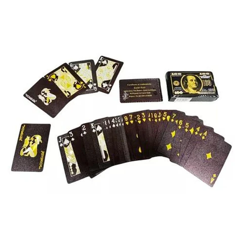 Poker Cartas Casino Profesional Negro Dólar Juego Mesa