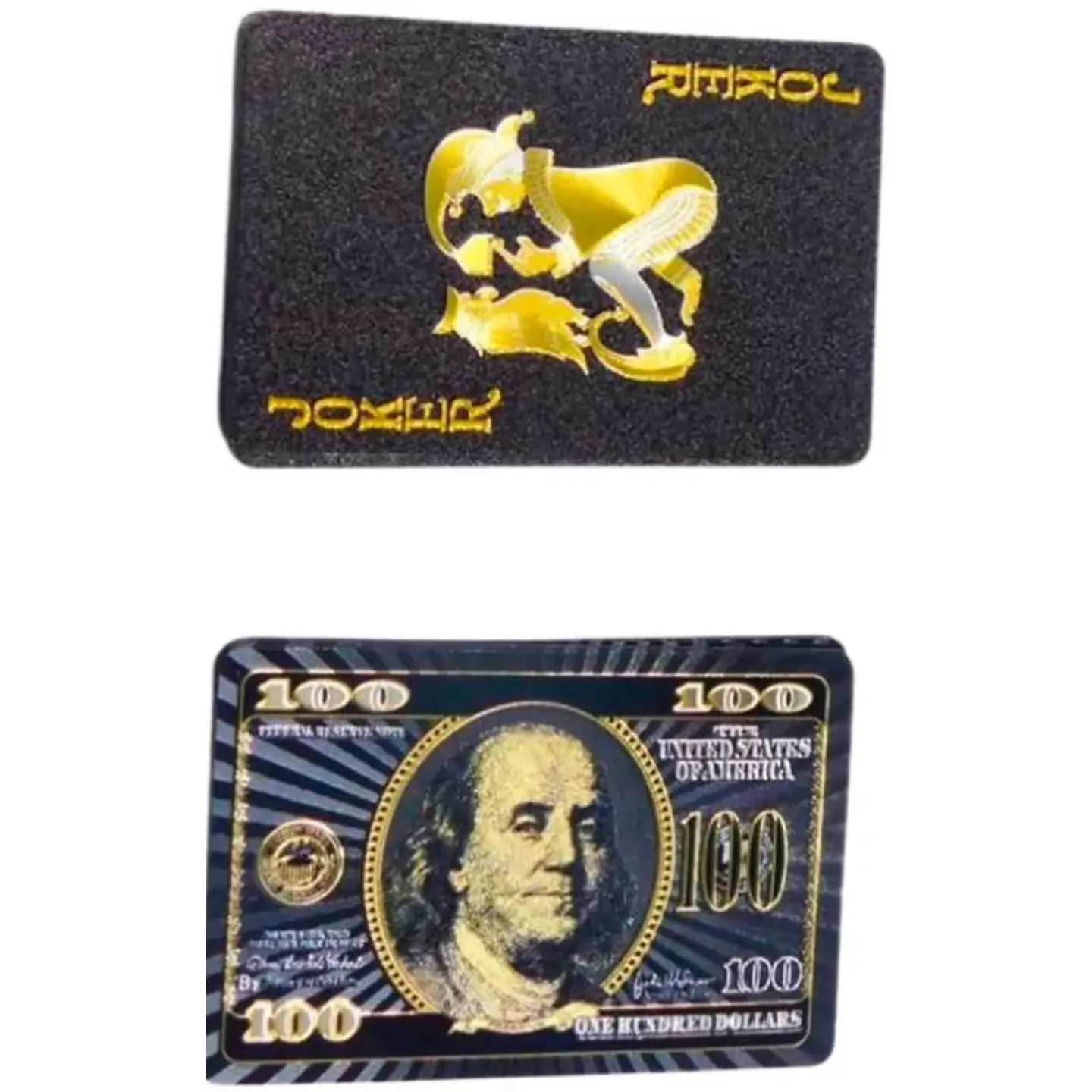 Poker Cartas Casino Profesional Negro Dólar Juego Mesa 2