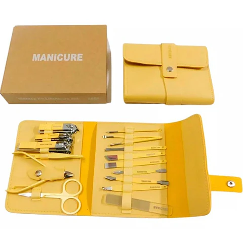 Manicure Kit Estuche Belleza Corta Uñas Manos Estética 16pcs
