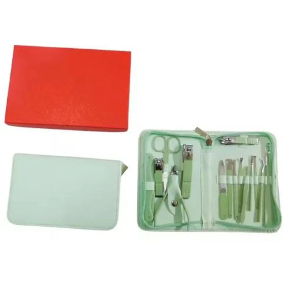 Manicure Estuche Belleza Corta Uñas Manos 16und Verde_. 2