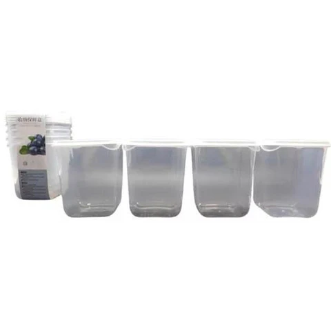Caja Almacenamiento Con Tapa Recipiente Utensilios Cocina X4