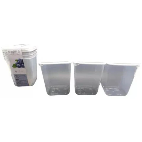 Caja Almacenamiento Con Tapa Recipiente Utensilios Cocina X3