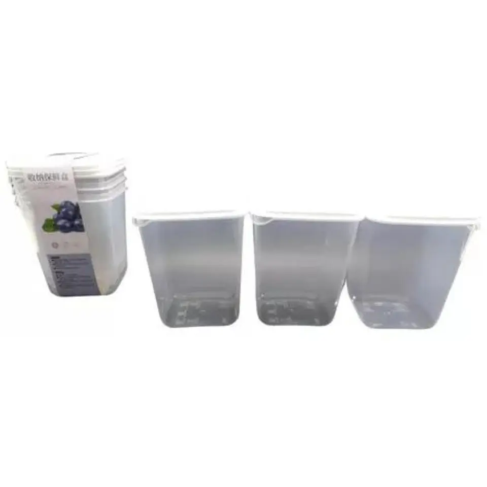 Caja Almacenamiento Con Tapa Recipiente Utensilios Cocina X3 1