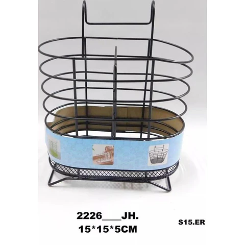 Base Para Cubiertos Negro Metálico Utensilios De Cocina